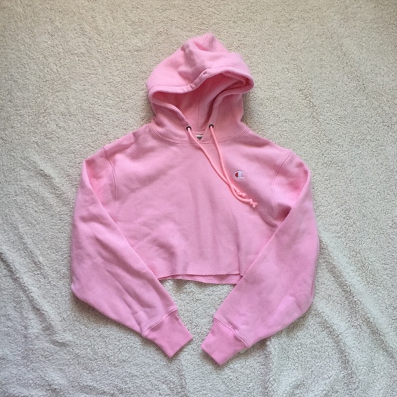 champion hoodie baby pink